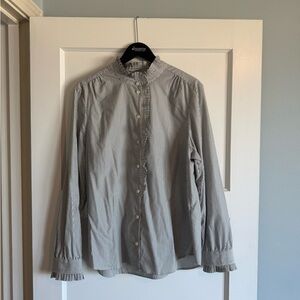 Frame Black and White Striped Shirt